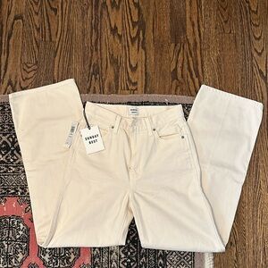 NWT Aritzia Sunday Best High Rise Wide Leg off white Jeans